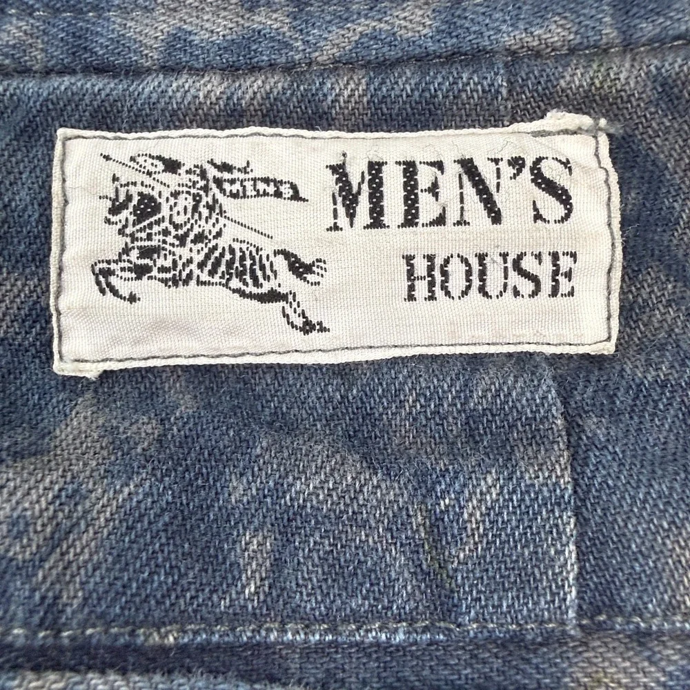 Vintage Mens House Pleated Pants‎ Mens Blue Gray Marbled Print Talon Zip Tapered